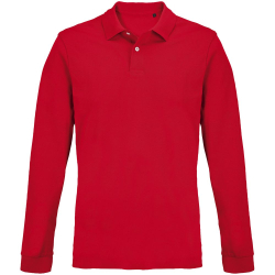 Рубашка поло унисекс с длинным рукавом Pacific LSL, красная, размер 5XL