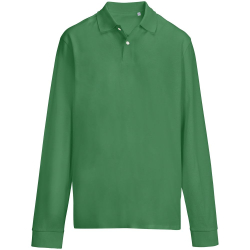 Рубашка поло унисекс с длинным рукавом Pacific LSL, ярко-зеленая, размер XXL