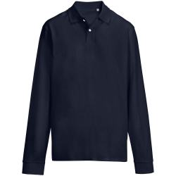 Рубашка поло унисекс с длинным рукавом Pacific LSL, кобальт (темно-синяя), размер S