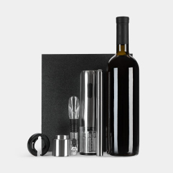 Винный набор Veritas, черный с серебристым