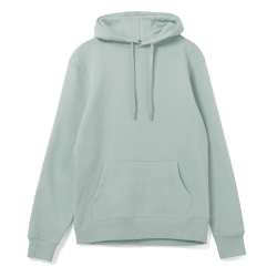 Толстовка с капюшоном унисекс Hoodie, серо-зеленая, размер XS