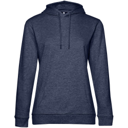 Толстовка с капюшоном женская Hoodie, синий меланж, размер XXL
