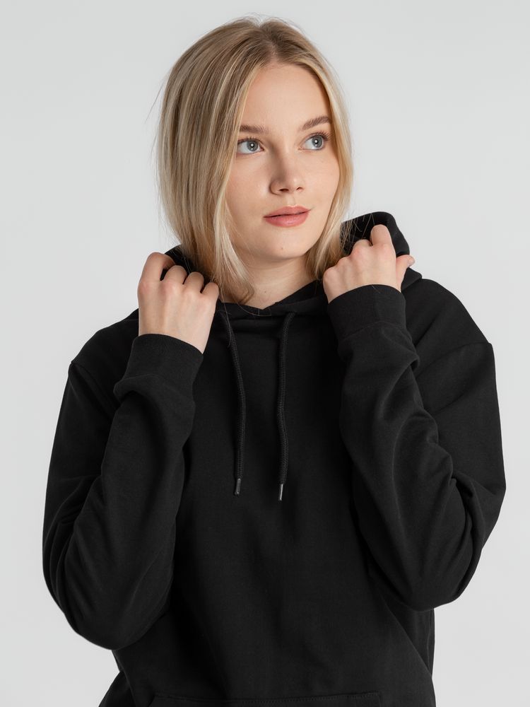 Толстовка с капюшоном унисекс Hoodie, черная, размер XS