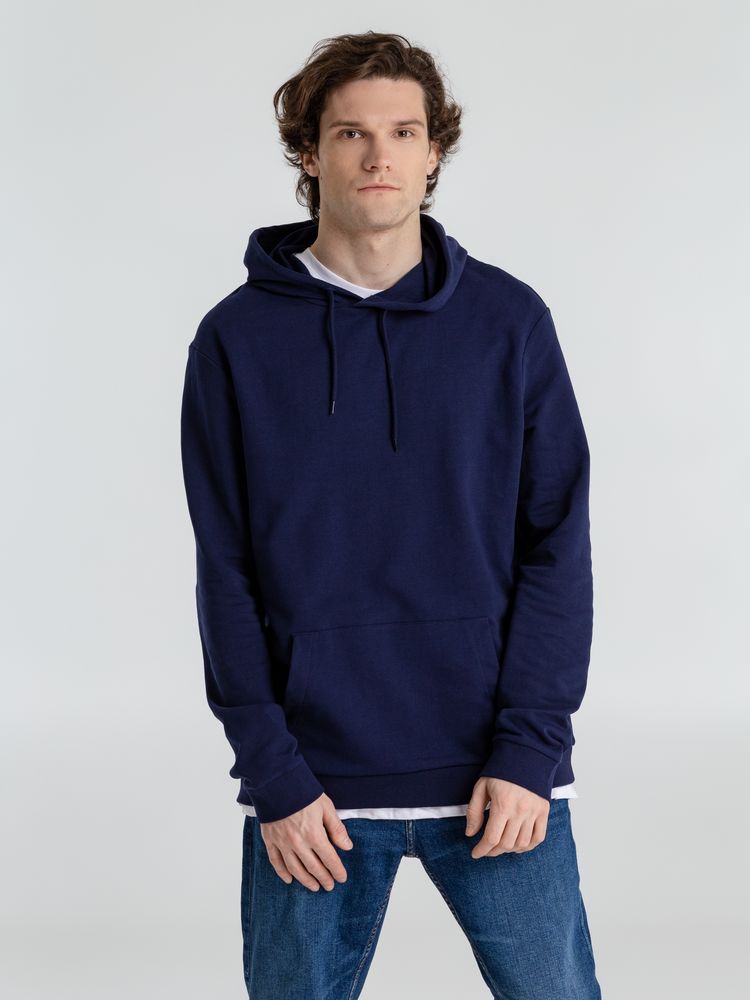 Толстовка с капюшоном унисекс Hoodie, темно-синяя, размер 5XL