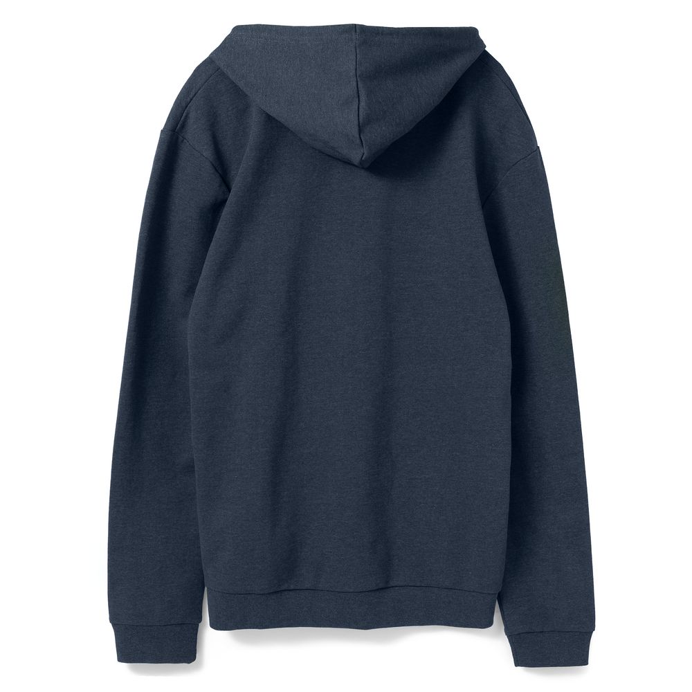 Толстовка с капюшоном унисекс Hoodie, синий меланж, размер L