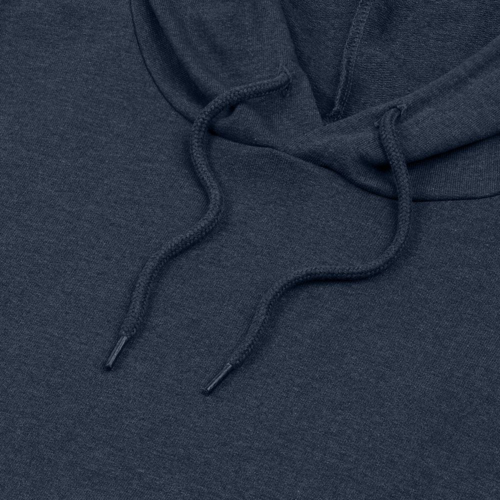 Толстовка с капюшоном унисекс Hoodie, синий меланж, размер S
