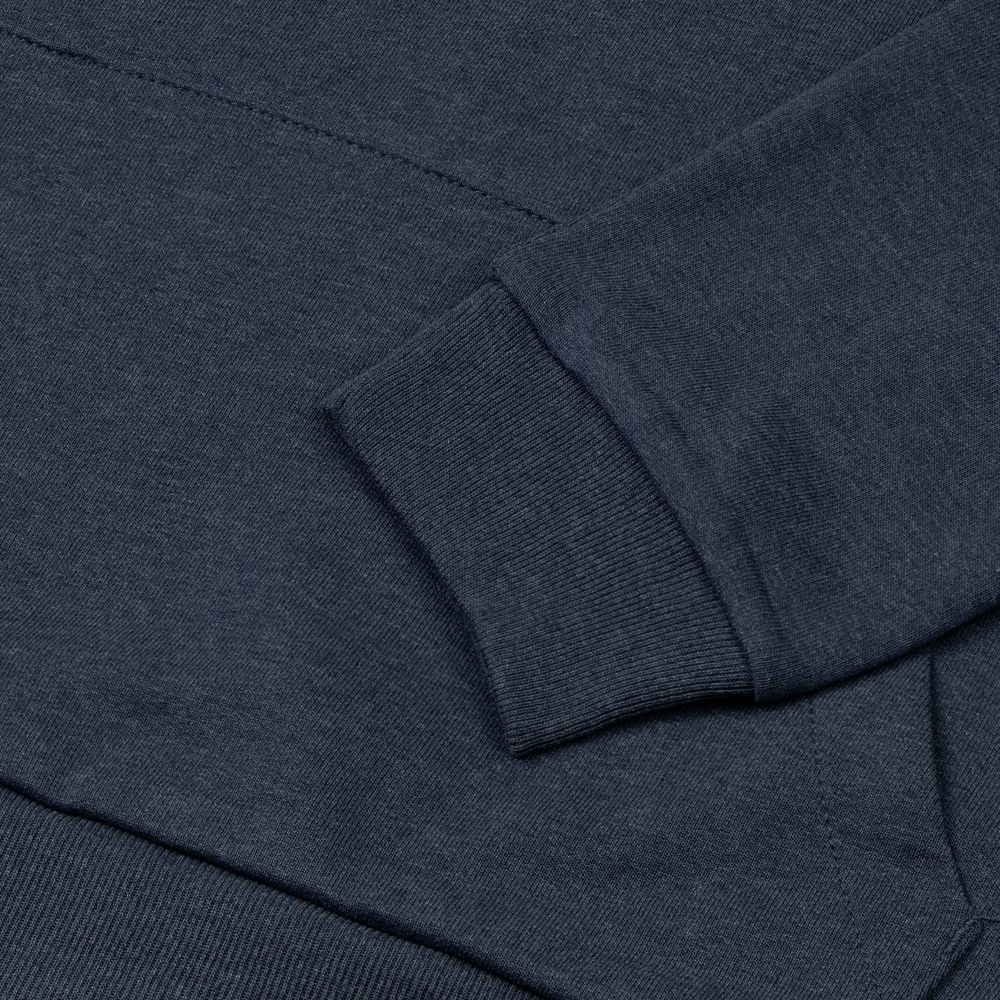 Толстовка с капюшоном унисекс Hoodie, синий меланж, размер S
