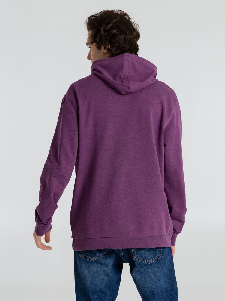Толстовка с капюшоном унисекс Hoodie, фиолетовый меланж, размер XS