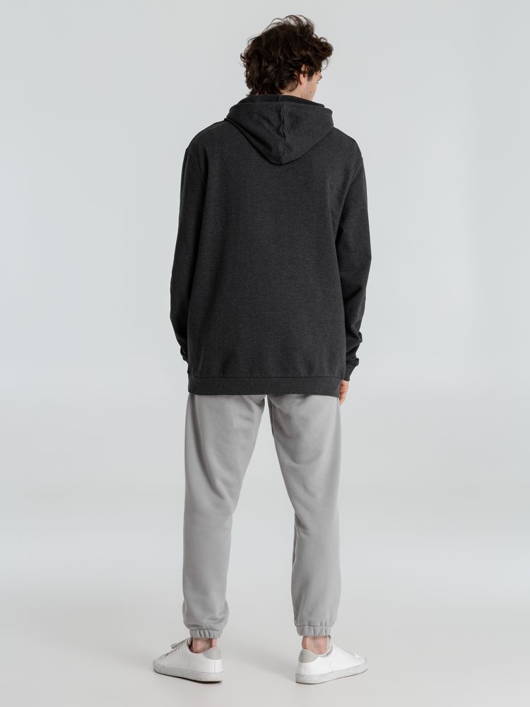 Толстовка с капюшоном унисекс Hoodie, серый меланж (антрацит), размер M