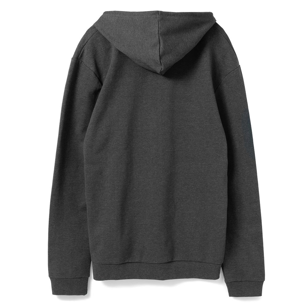 Толстовка с капюшоном унисекс Hoodie, серый меланж (антрацит), размер S