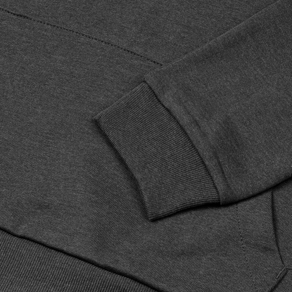 Толстовка с капюшоном унисекс Hoodie, серый меланж (антрацит), размер XS