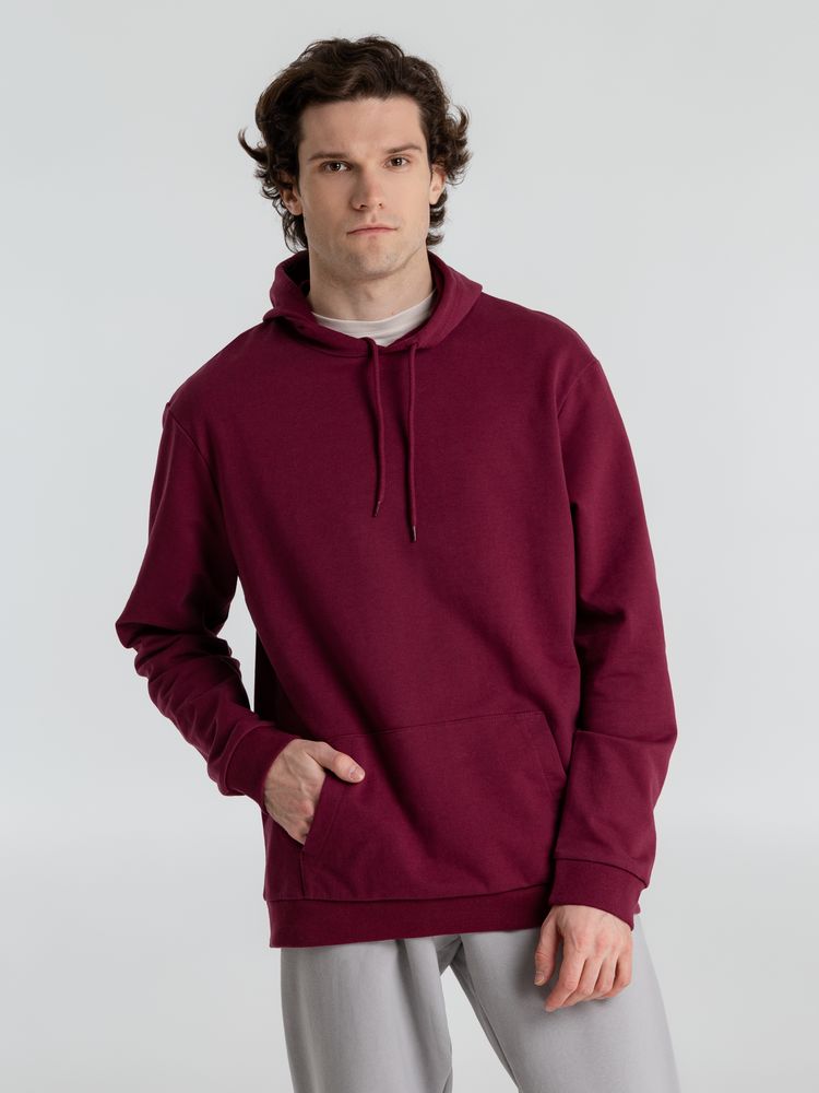 Толстовка с капюшоном унисекс Hoodie, бордовая, размер 3XL