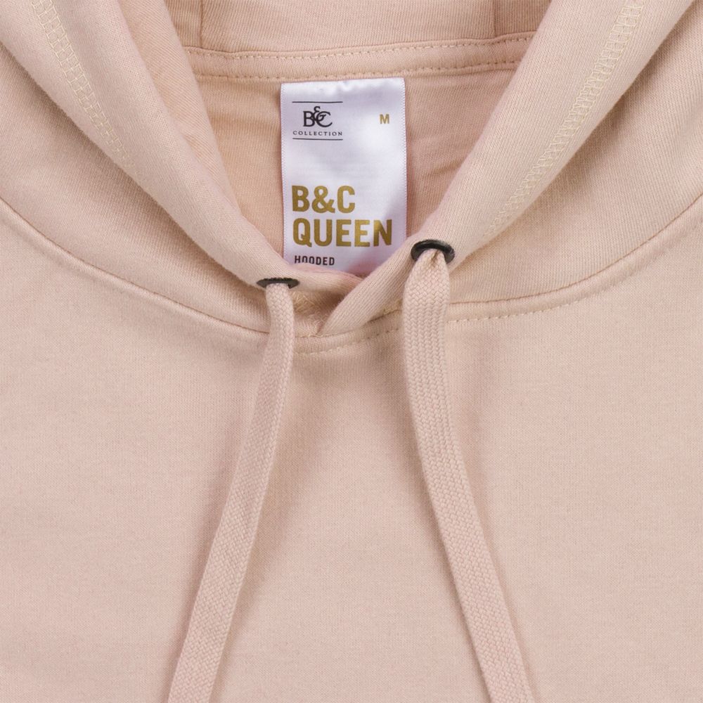 Толстовка с капюшоном женская Queen, розовая, размер XL