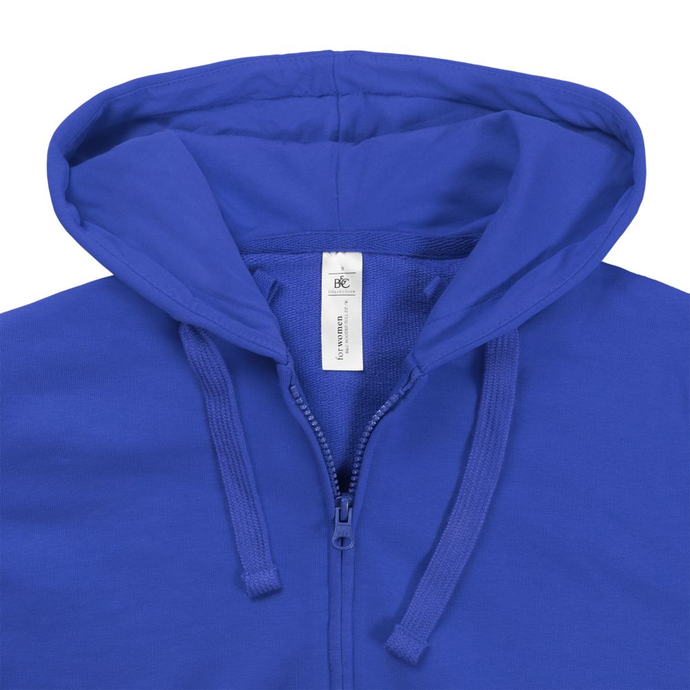 Толстовка женская Hooded Full Zip ярко-синяя, размер S