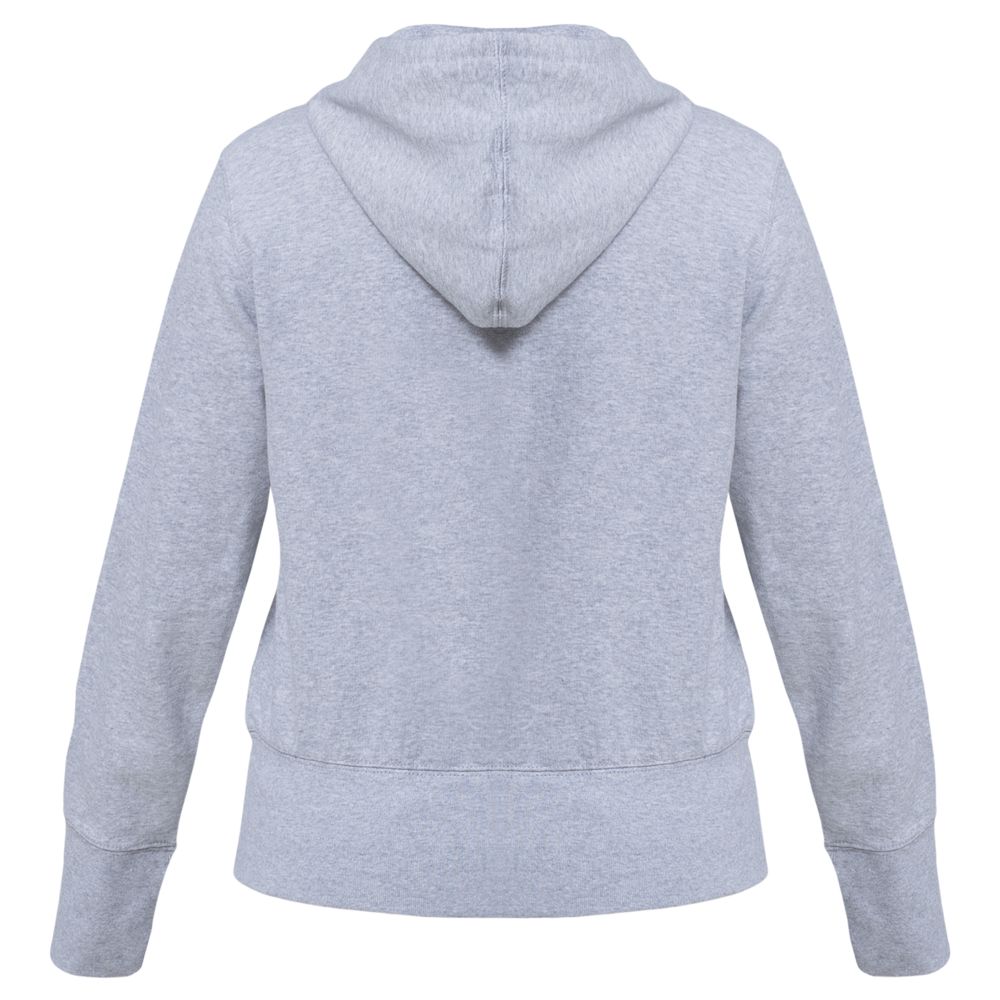 Толстовка женская Hooded Full Zip серый меланж, размер XL