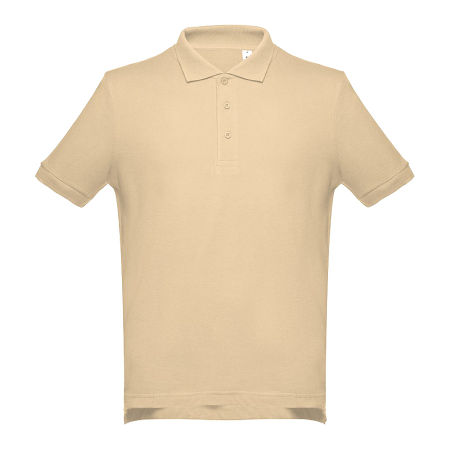 Рубашка-поло мужская ADAM, кремовый, S, 100% хлопок, плотность 195 г/м2
