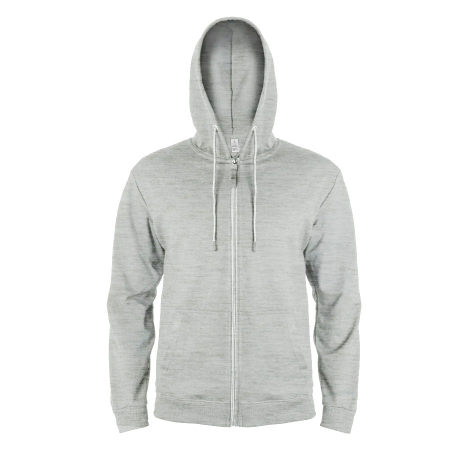 Толстовка мужская на молнии с капюшоном EVEREST 2, св-с.м, XL, 50 % хлопок, 50% полиэстер, 260 г/м2