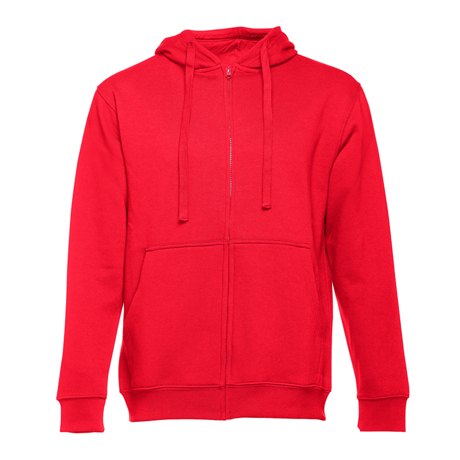 Толстовка мужская с капюшоном на молнии AMSTERDAM, красный, 2XL, 50% хлопок, 50% полиэстер, 320 г/м2