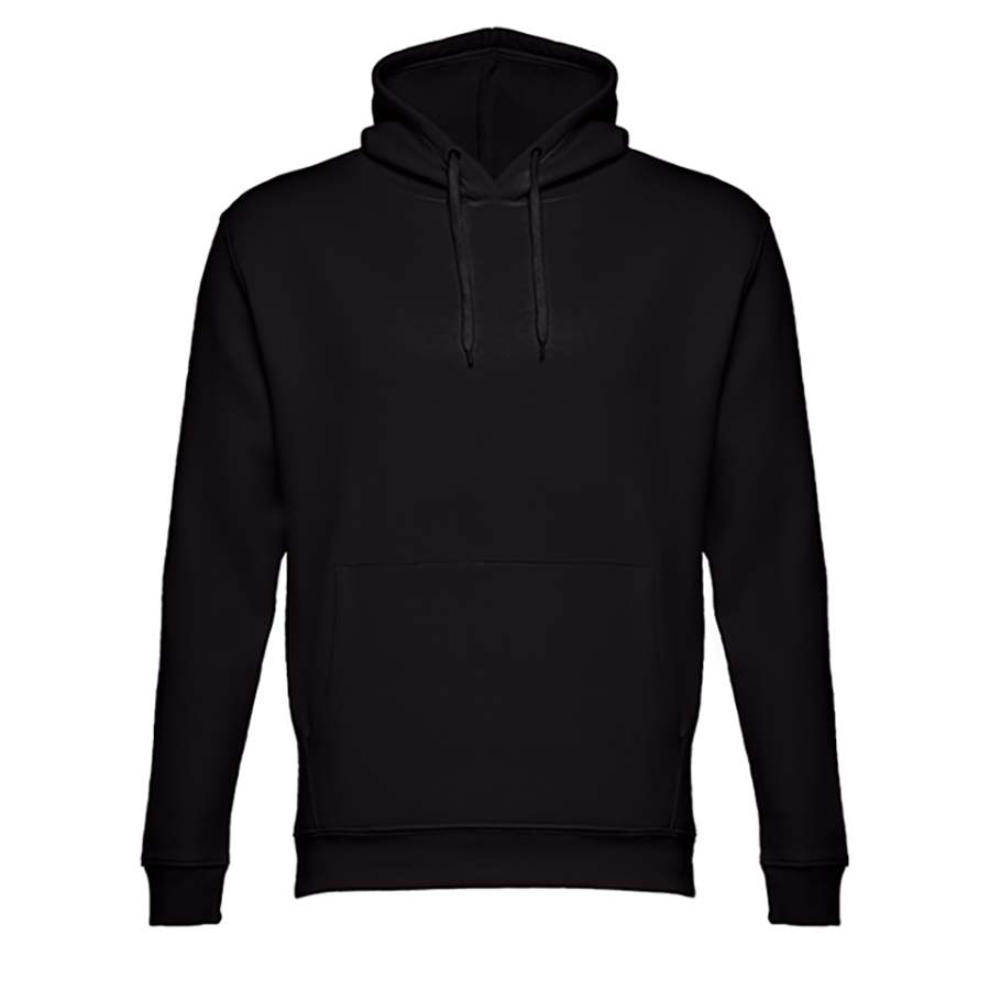 Толстовка мужская с капюшоном PHOENIX, черный, 2XL, 50% хлопок, 50 полиэстер, плотность 320 г/м2