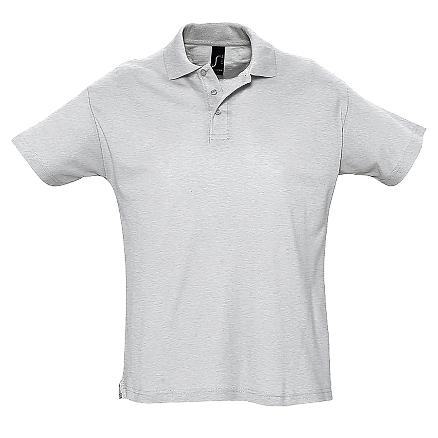 Рубашка поло мужская SUMMER II, светло-серый меланж, S, 98% хлопок, 2% вискоза, 170 г/м2