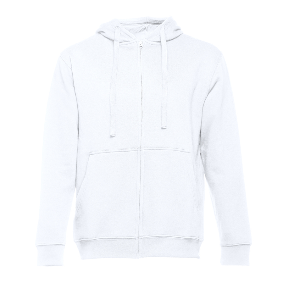 Толстовка мужская с капюшоном на молнии AMSTERDAM, белый, 2XL, 50% хлопок, 50% полиэстер, 320 г/м2