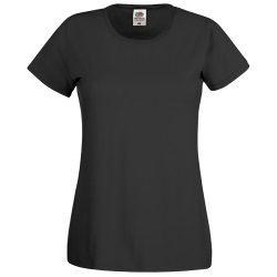 Футболка женская "Original T", черный_M, 100% х/б, 145 г/м2