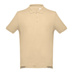 Рубашка-поло мужская ADAM, кремовый, S, 100% хлопок, плотность 195 г/м2