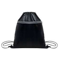 Рюкзак мешок "Shift" со светоотражающей молнией, чёрный, 36*41 см, полиэстер 210D