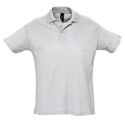 Рубашка поло мужская SUMMER II, светло-серый меланж, M, 98% хлопок, 2% вискоза, 170 г/м2