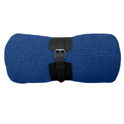 Плед "Belt"; т.синий; 130 х 180 см; 100% акрил, с поясом
