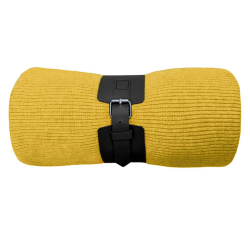 Плед "Belt"; жёлтый; 130 х 180 см; 100% акрил, с поясом