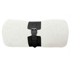 Плед "Belt"; белый; 130 х 180 см; 100% акрил, с поясом