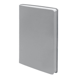 Бизнес-блокнот LADY, формат А5, серый, блок в клетку